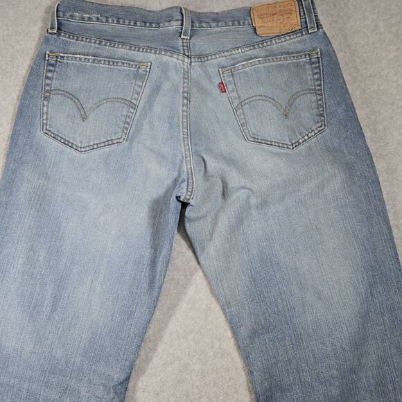 Vintage Levis 567 Jeans Mens 34x34 Blue Loose Bootcut Pants Baggy Y2K (32x32) - Picture 6 of 15